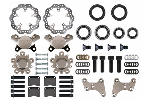 TRZ 328-MUS1 (79-93 Mustang) Stock Height Billet V8 Spindle Lightweight 2 Piston Front Brake Kit (5 on 4.75 Hubs)
