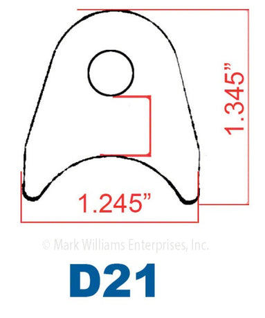 Small Flat Mount Tab 4130 chromoly 3/8