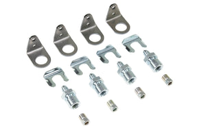 Brake Line Bulkhead Hard/Flex Line Bolt-On Bracket/Clips Only (4-Pack)