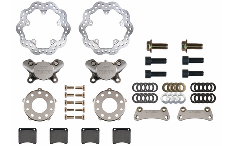 94-04 Mustang SN-95 New Edge Lightweight Front Drag Racing Brakes 2 Piston (Reuses Factory Hub) 001-0224