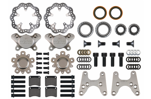 74-78 Ford Mustang II (& Pinto) Lightweight Front Drag Racing Kit (F1 Caliper) 5x4.50 Hubs 001-0269