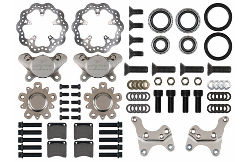 1965-66 Mustang F1 2 Piston Light Duty Front Drag Racing Brake Kit