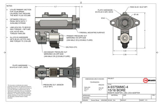 TBM Modular Billet Master Cylinder 15/16