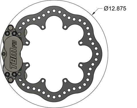 16-22 Chevrolet Camaro Rear Drag Racing Brake Kit (Reusing Factory Hubs) - 001-0283