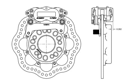 15-23 Ford Mustang S550 Rear Drag Racing Brake Kit (Reusing Factory Hubs) - 001-0297-1