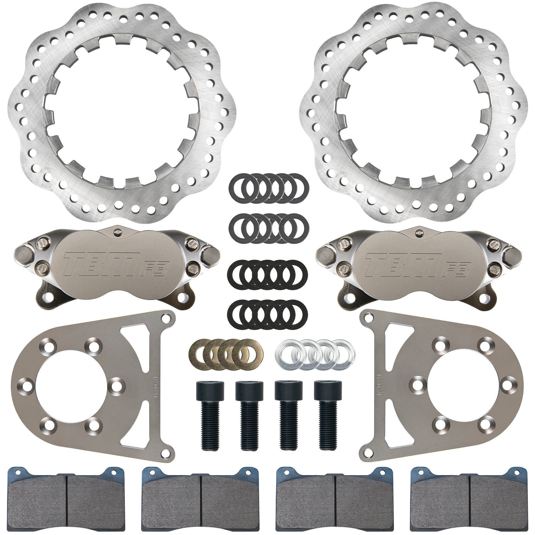 TBM Brakes Strange Floater Rear F3 4 Piston Drag Brake Kit