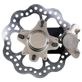 Mustang Fox Body Lightweight Front Drag Brakes 4 Lug (w/ New Aluminum Hub) F1 Caliper - 001-0324-1