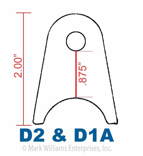 Large Flat Mount Tab 3/8