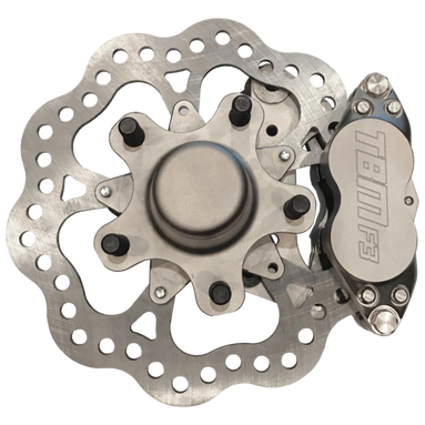 AFCO / Santhuff’s / Menscer(Mono-Twin Tube) Strut Medium Duty 4 Piston Front Brake Kit (5 on 4.50 Hub Mount)