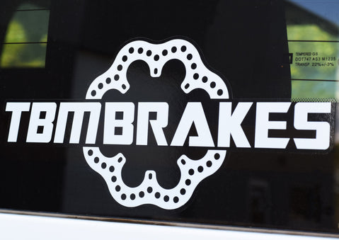 White 12 Inch Transparent/White TBM Brakes Decal